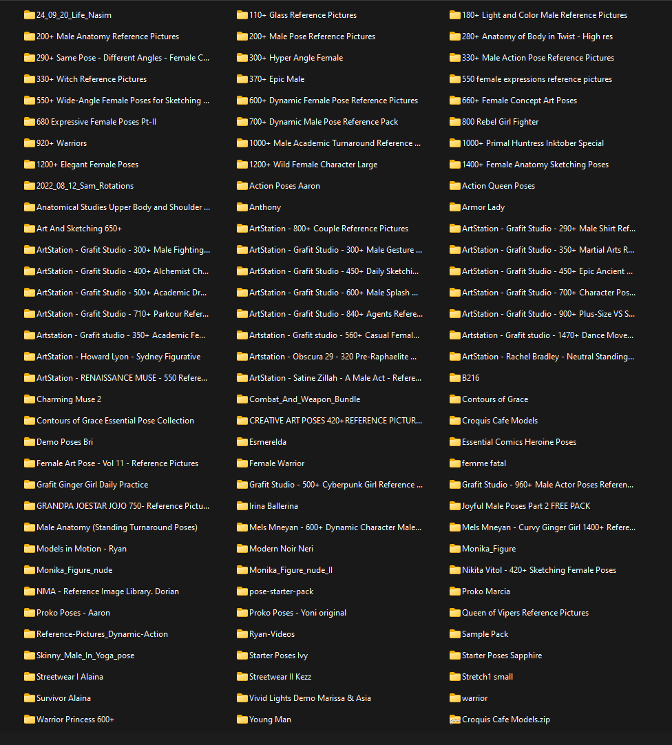 The wall of flesh (my pose collection)