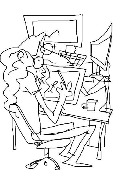 A studious rat engrossed in it's work